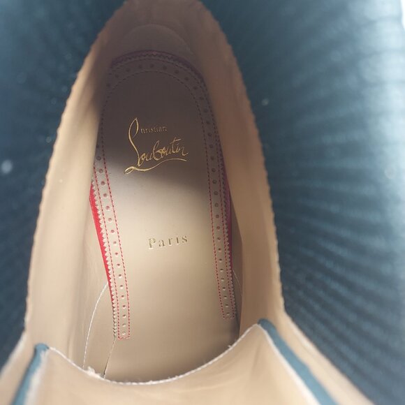 Christian Louboutin Black CL Logo Lace Up Boot - Picture 5 of 10